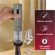 Electric Rechargeable Wine Opener + Foil Cutter Opens 40 Bottles Per Charge