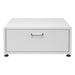 Universal Laundry Pedestal for 24&quotWasher Dryer & Combo with Storage Drawer White