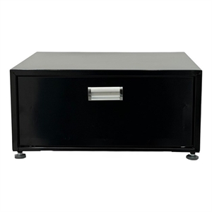 Universal Laundry Pedestal for 24&quotWasher Dryer & Combo with Storage Drawer Black