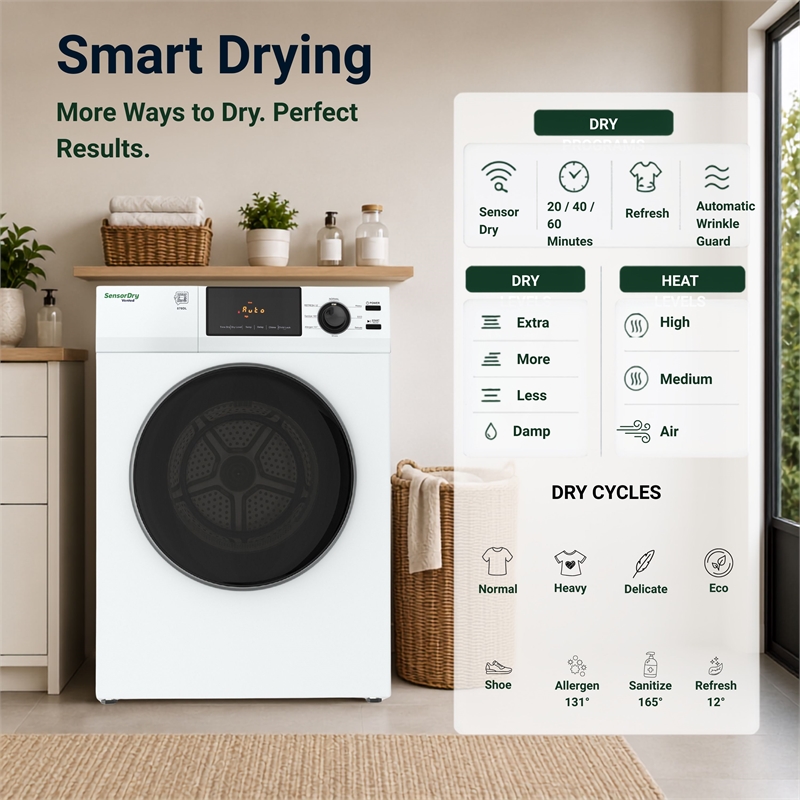 Equator VALUE STACK LAUNDRY 110V 26 Lbs Washer 2.5cf+Vented Dryer 4cf 1 OUTLET