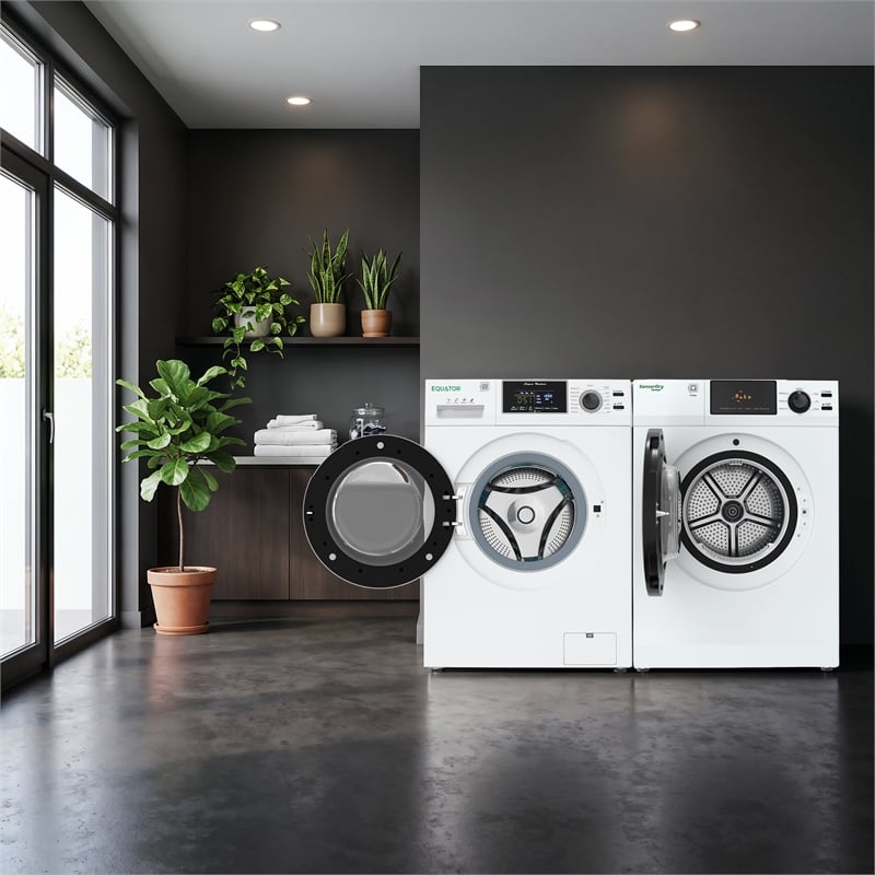 Equator ADVANCED STACK LAUNDRY 110V 26 Lb Washer 2.5cf+Vented Dryer 4cf 1 OUTLET