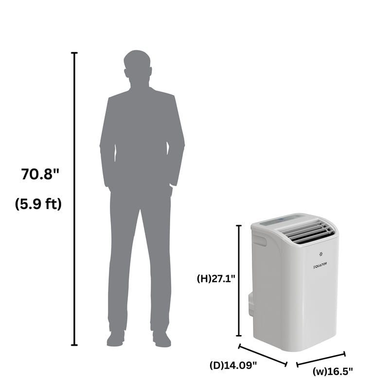 Equator 16000BTU Portable AC Cool+Heat 700sf Auto Swing 110V