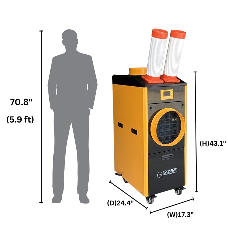 Equator 18000BTU Pro Portable AC Cool+Heat 1000sf In/Outdoor 110V