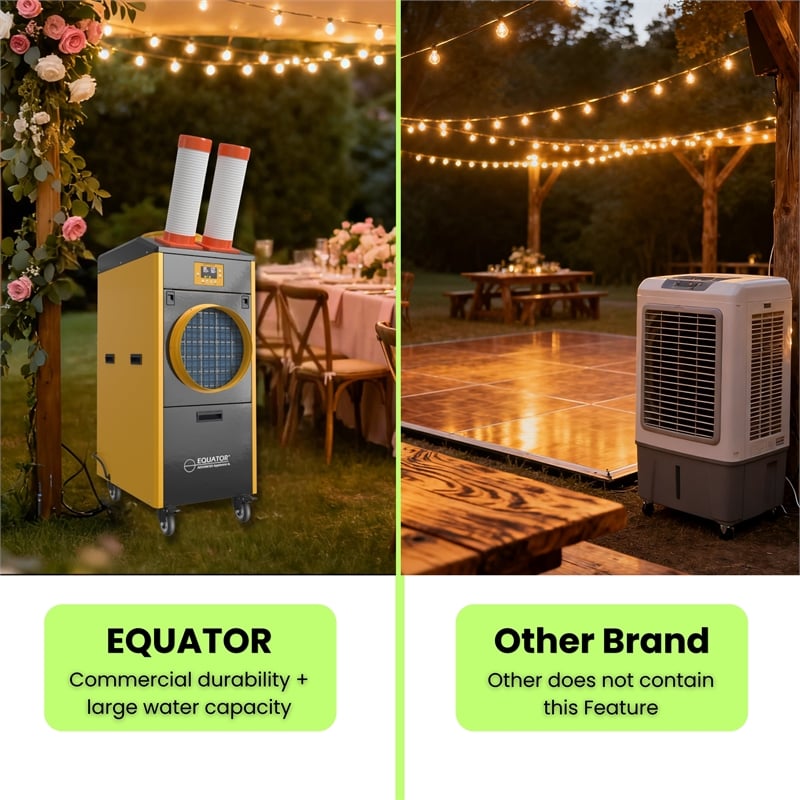 Equator 18000BTU Pro Portable AC Cool+Heat 1000sf In/Outdoor 110V