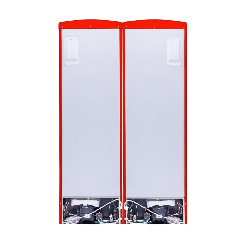 Conserv Retro Refrigerator-Freezer Set in Red