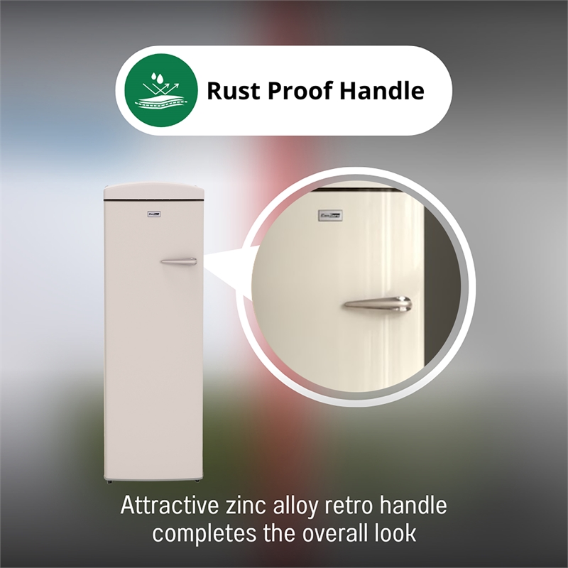 Conserv 24 in. Classic 8.3 Cu. FT. Frost Free Retro Upright Freezer in Cream