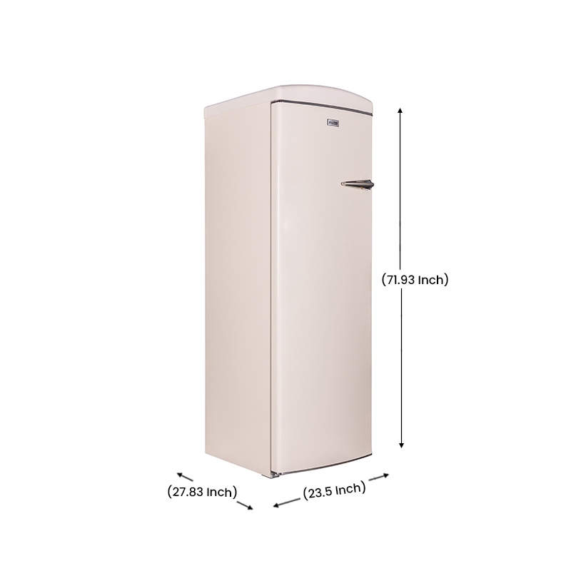 Conserv 24 in. Classic 8.3 Cu. FT. Frost Free Retro Upright Freezer in Cream