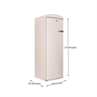 Conserv 24 in. Classic 8.3 Cu. FT. Frost Free Retro Upright Freezer in Cream