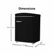 Conserv 3.2 cu. ft. Retro Convertible Refrigerator-Freezer Frost Free in Black