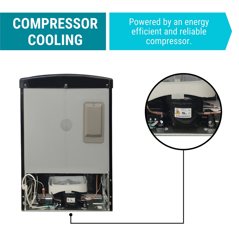 Conserv 3.2 cu. ft. Retro Convertible Refrigerator-Freezer Frost Free in Black