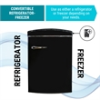 Conserv 3.2 cu. ft. Retro Convertible Refrigerator-Freezer Frost Free in Black