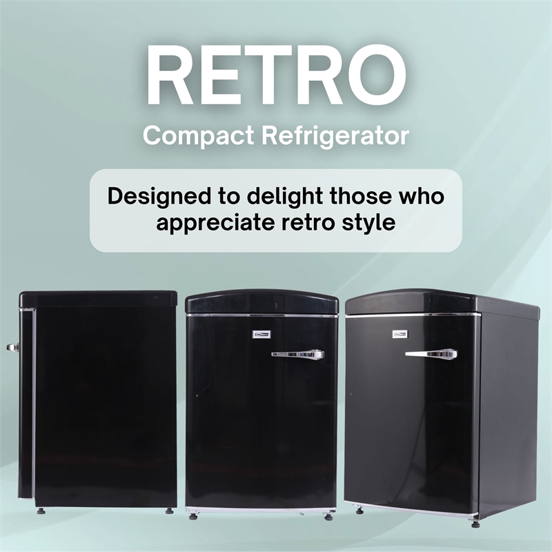 Conserv 3.2 cu. ft. Retro Convertible Freezer-Refrigerator Frost Free in Black