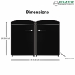 ConServ 3.2 cu.ft. Frost Free Black Retro Convertible Refrigerator-Freezer Set
