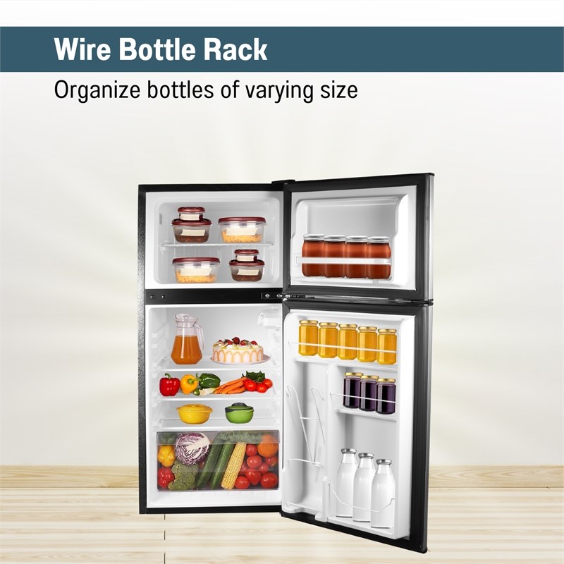 ConServ 4.5cu.ft 2 Door Mini Freestanding Refrigerator with Freezer in Stainless