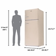 Conserv 30in RETRO Refrigerator 18cf Top Mount FACTORY INSTALLED ICE MAKER 110V