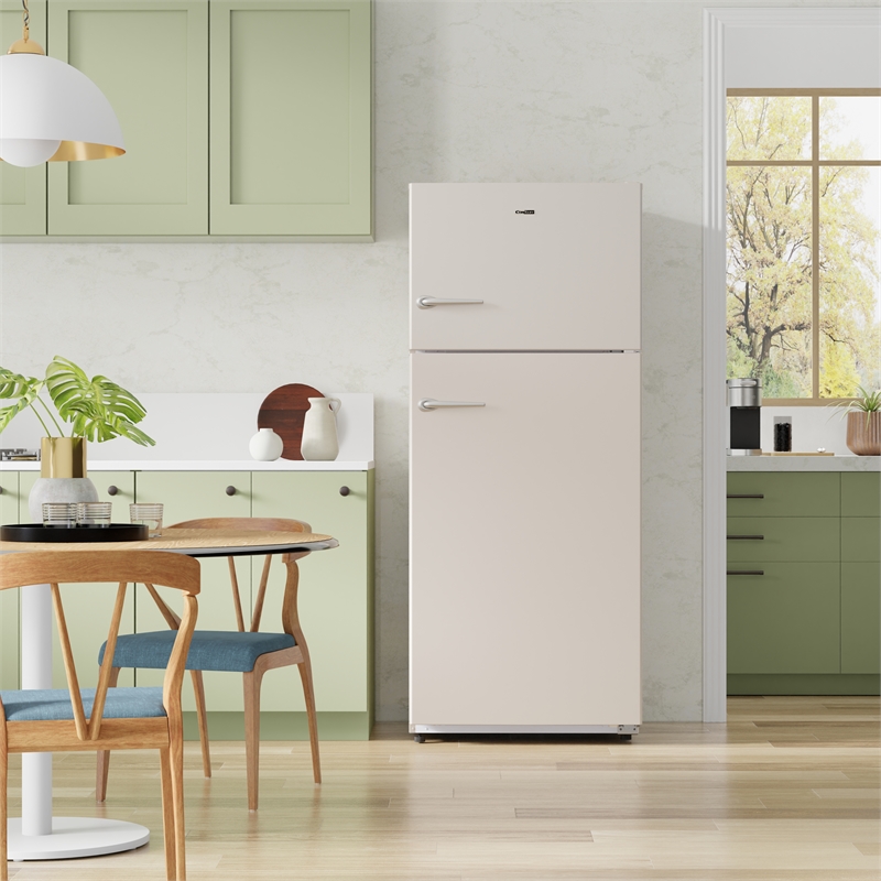 Conserv 30in RETRO Refrigerator 18cf Top Mount FACTORY INSTALLED ICE MAKER 110V