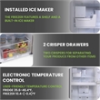 Conserv 30in RETRO Refrigerator 18cf Top Mount FACTORY INSTALLED ICE MAKER 110V