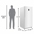 Conserv 14cf Upright Freezer CONVERTIBLE REF Garage Ready E-Star 28in wide 110V