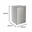 Conserv 3cf Compact Upright Freezer REVERSIBLE DOOR Freestanding 110V E-Star