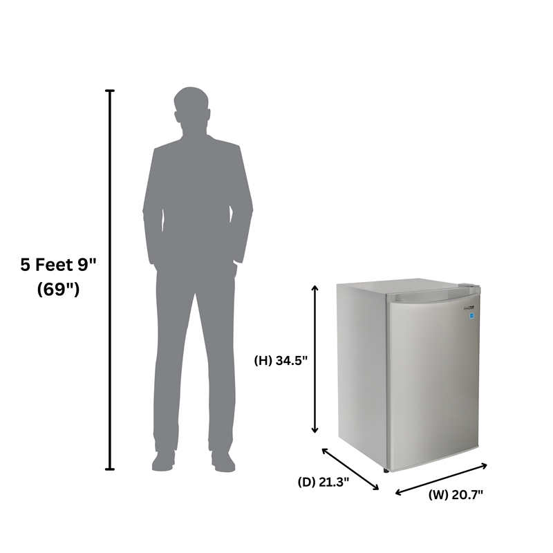 Conserv 3cf Compact Upright Freezer REVERSIBLE DOOR Freestanding 110V E-Star