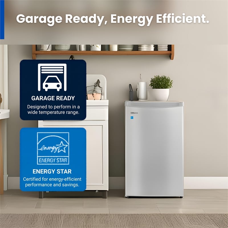 Conserv 3cf Compact Upright Freezer REVERSIBLE DOOR Freestanding 110V E-Star