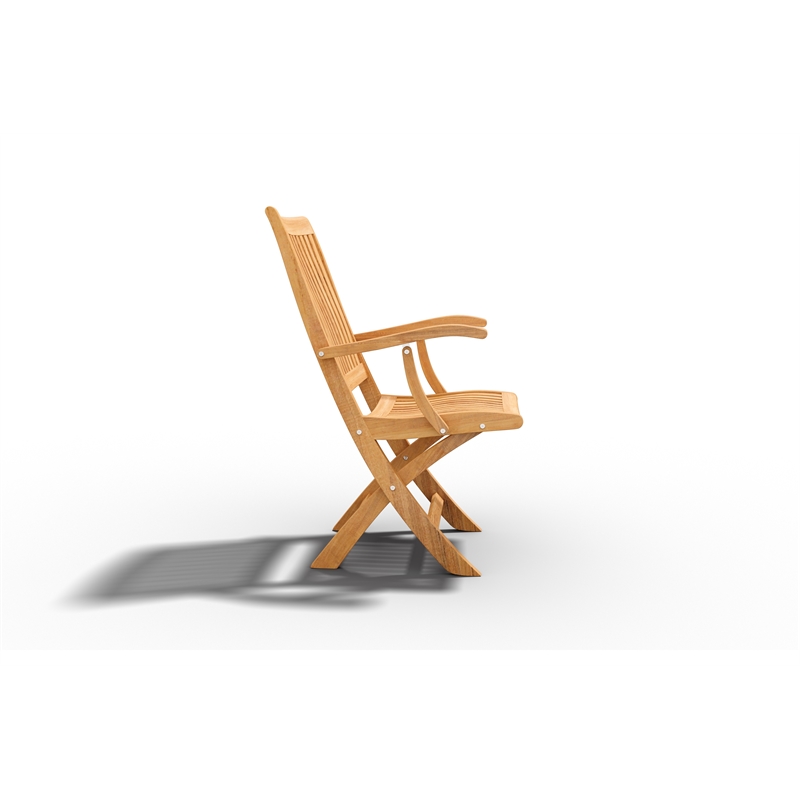 Curated Maison Felice Teak Outdoor Folding Armchair