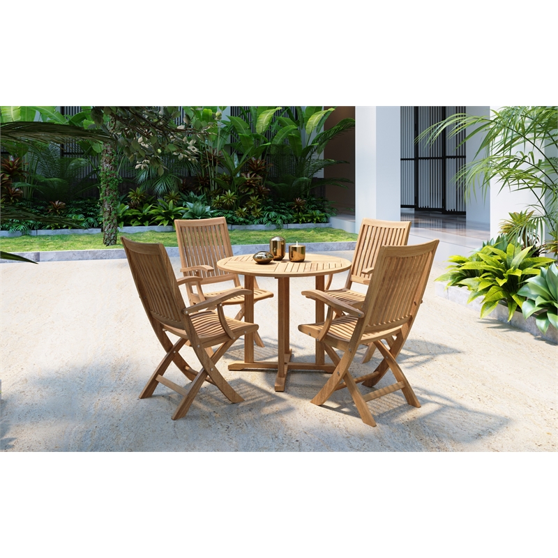 Curated Maison Felice Teak Outdoor Folding Armchair