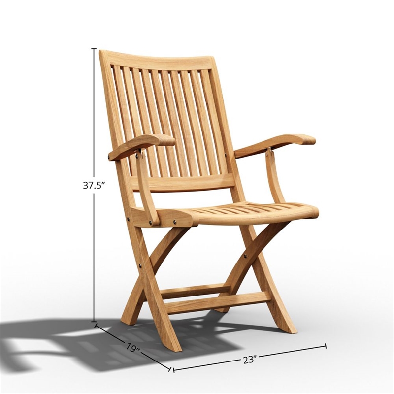 Curated Maison Felice Teak Outdoor Folding Armchair
