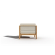 Curated Maison Leon Teak Outdoor Club Chair with Canvas Cushion in White