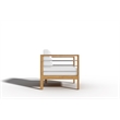 Curated Maison Leon Teak Outdoor Club Chair with White Fabric Cushion