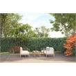 Curated Maison Leon Teak Outdoor Club Chair with White Fabric Cushion