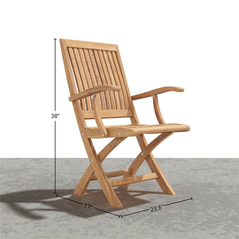 Curated Maison Florence Teak Folding Outdoor Armchair