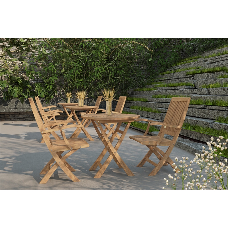 Curated Maison Florence Teak Folding Outdoor Armchair