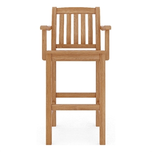 Curated Maison Michele Teak Outdoor Bar Armchair