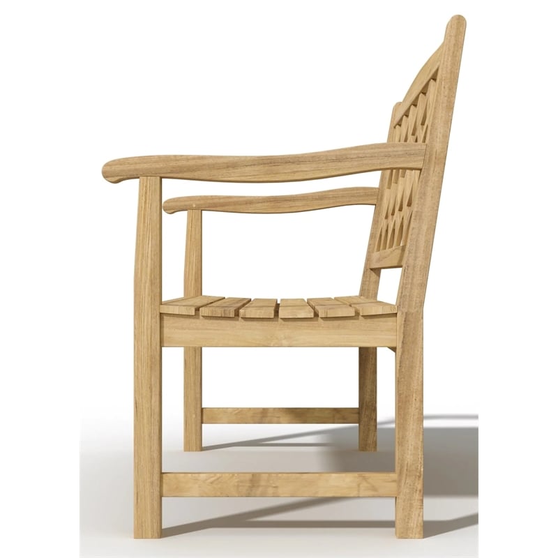 Curated Maison Dupont 2 Person Teak Outdoor Bench