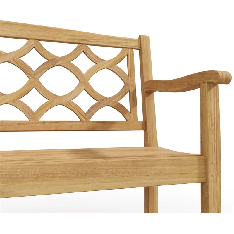 Curated Maison Dupont 2 Person Teak Outdoor Bench