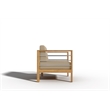 Curated Maison Leon Teak Outdoor Club Chair with Fawn Cushion in Tan