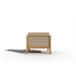 Curated Maison Leon Teak Outdoor Club Chair with Fawn Cushion in Tan