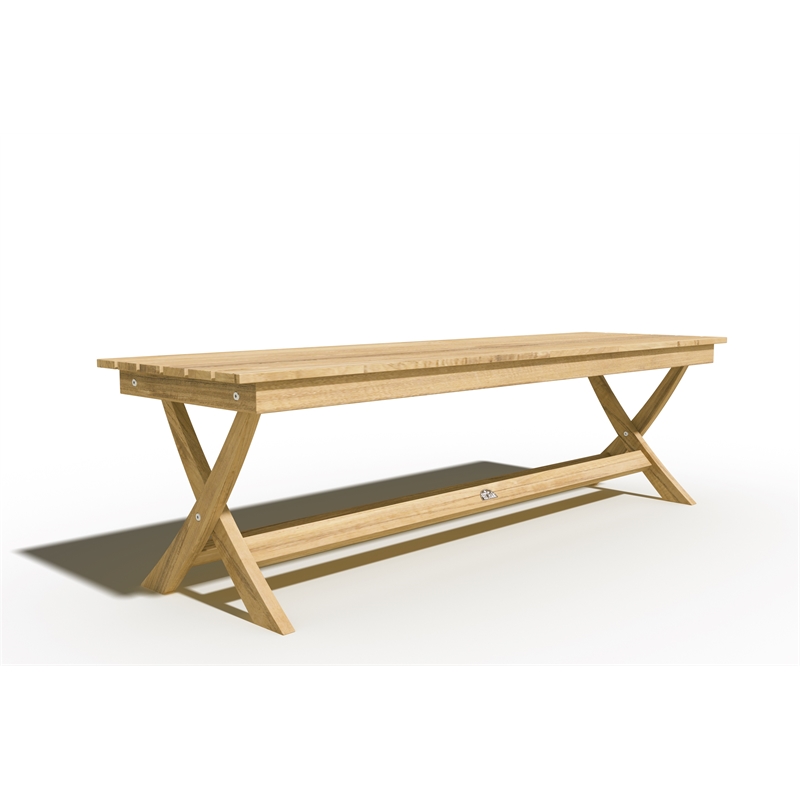 Curated Maison Jacques 3 Person Teak Outdoor Bench in Teak
