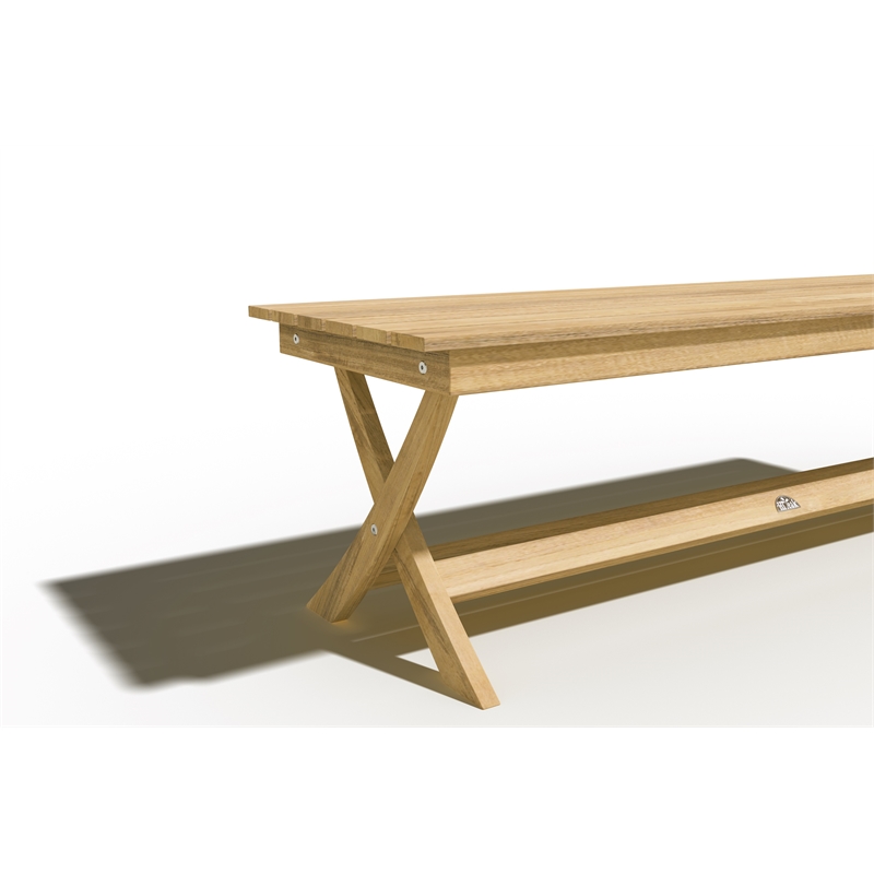 Curated Maison Jacques 3 Person Teak Outdoor Bench in Teak