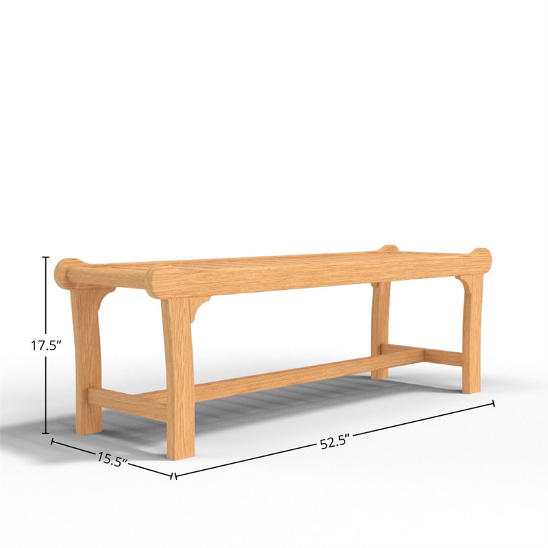 Curated Maison Parc 2 Person Teak Outdoor Bench