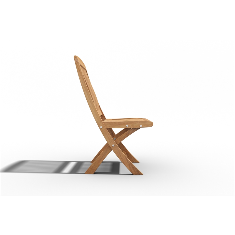 Curated Maison Florence Teak Folding Side Chair