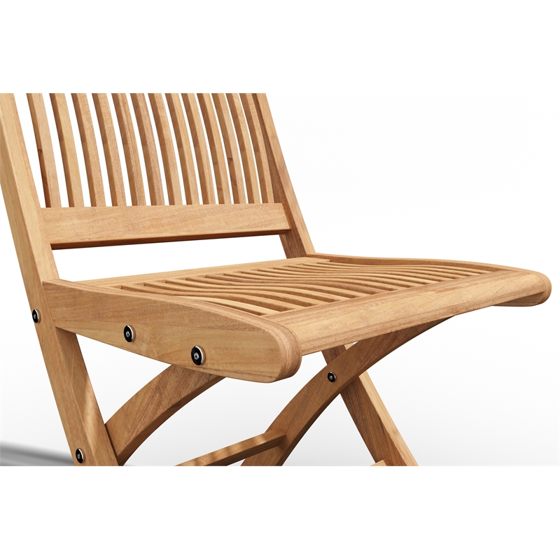 Curated Maison Florence Teak Folding Side Chair