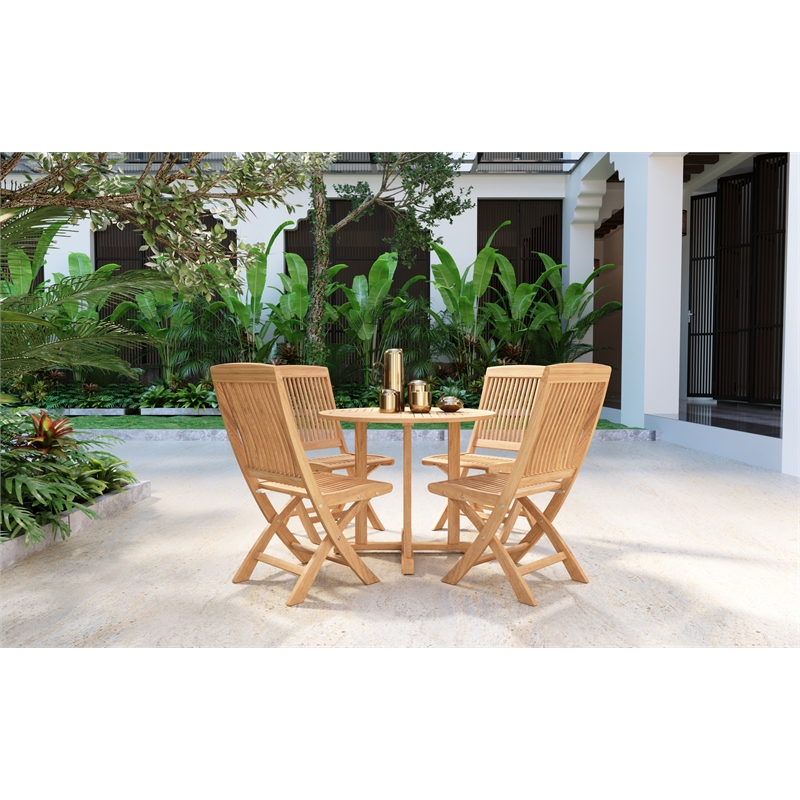 Curated Maison Florence Teak Folding Side Chair
