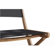 Curated Maison Lucas Teak Outdoor Folding Chair in Black