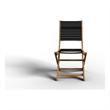 Curated Maison Lucas Teak Outdoor Folding Chair in Black