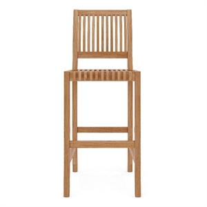 Curated Maison Clement Teak Outdoor Bar Chair