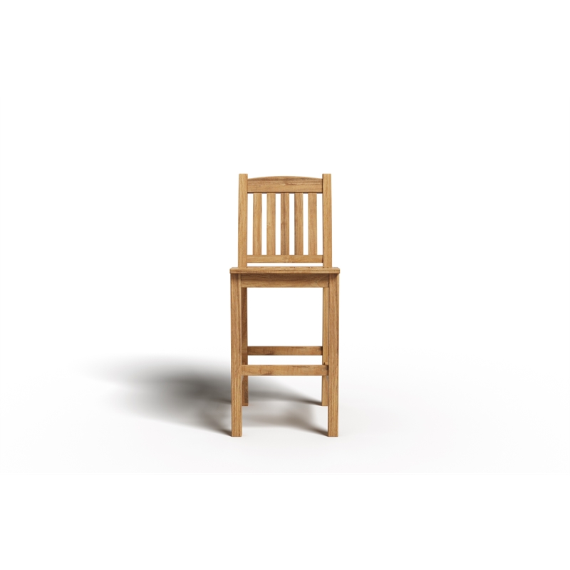 Curated Maison Michele Teak Outdoor Bar Chair