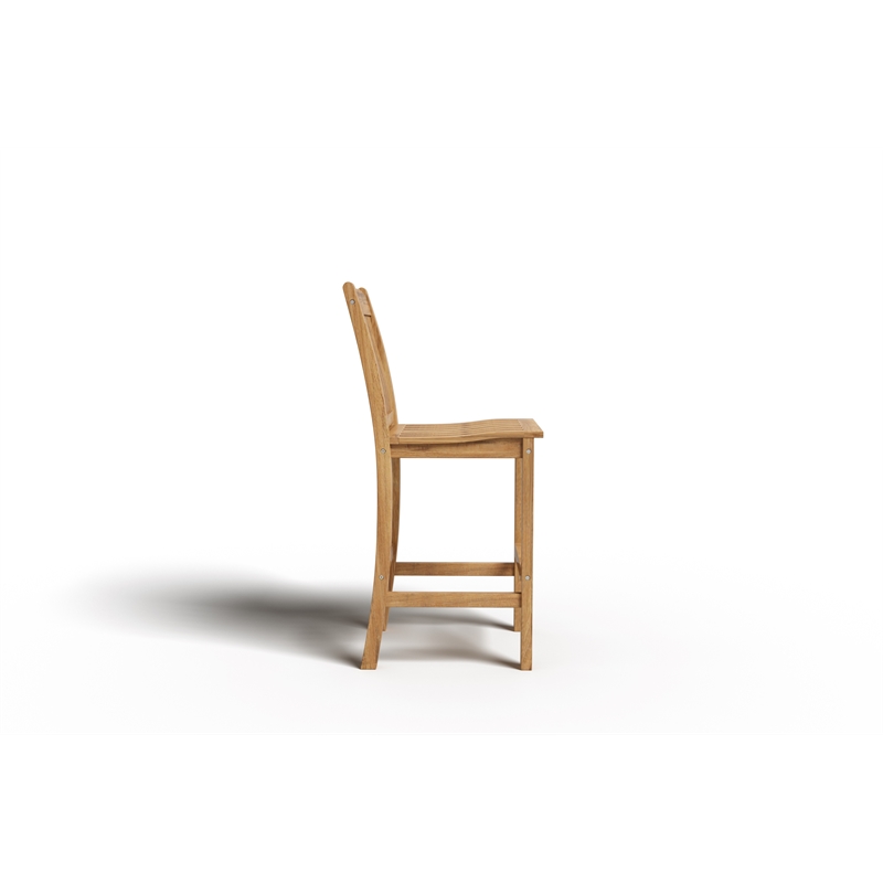 Curated Maison Michele Teak Outdoor Bar Chair