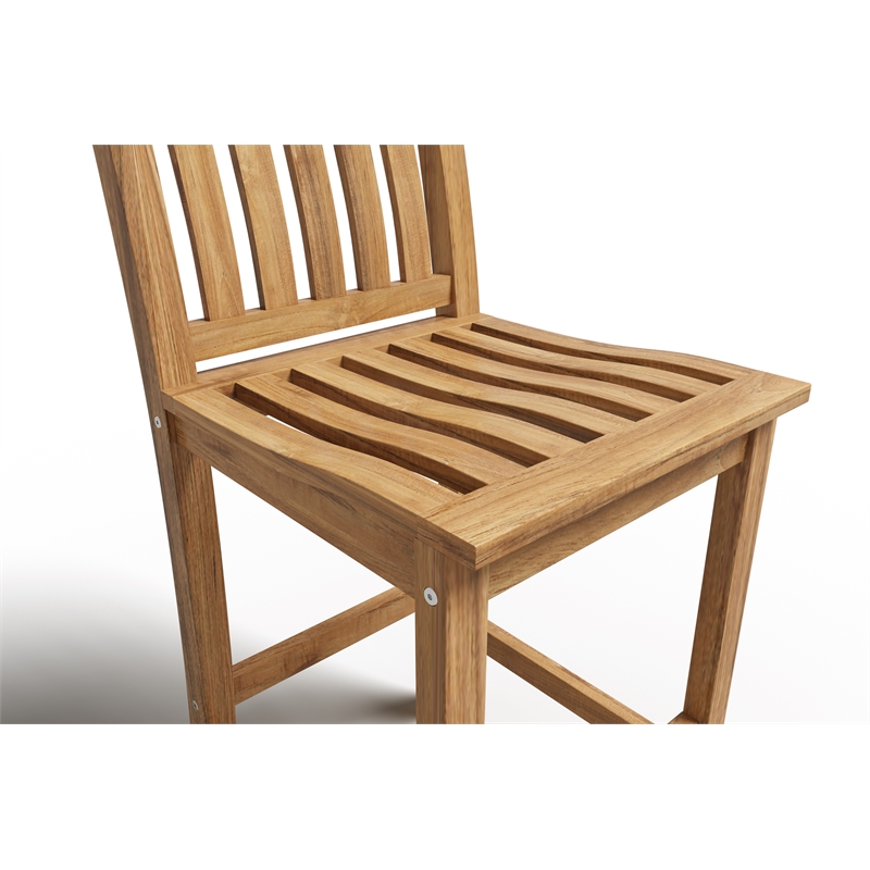 Curated Maison Michele Teak Outdoor Bar Chair